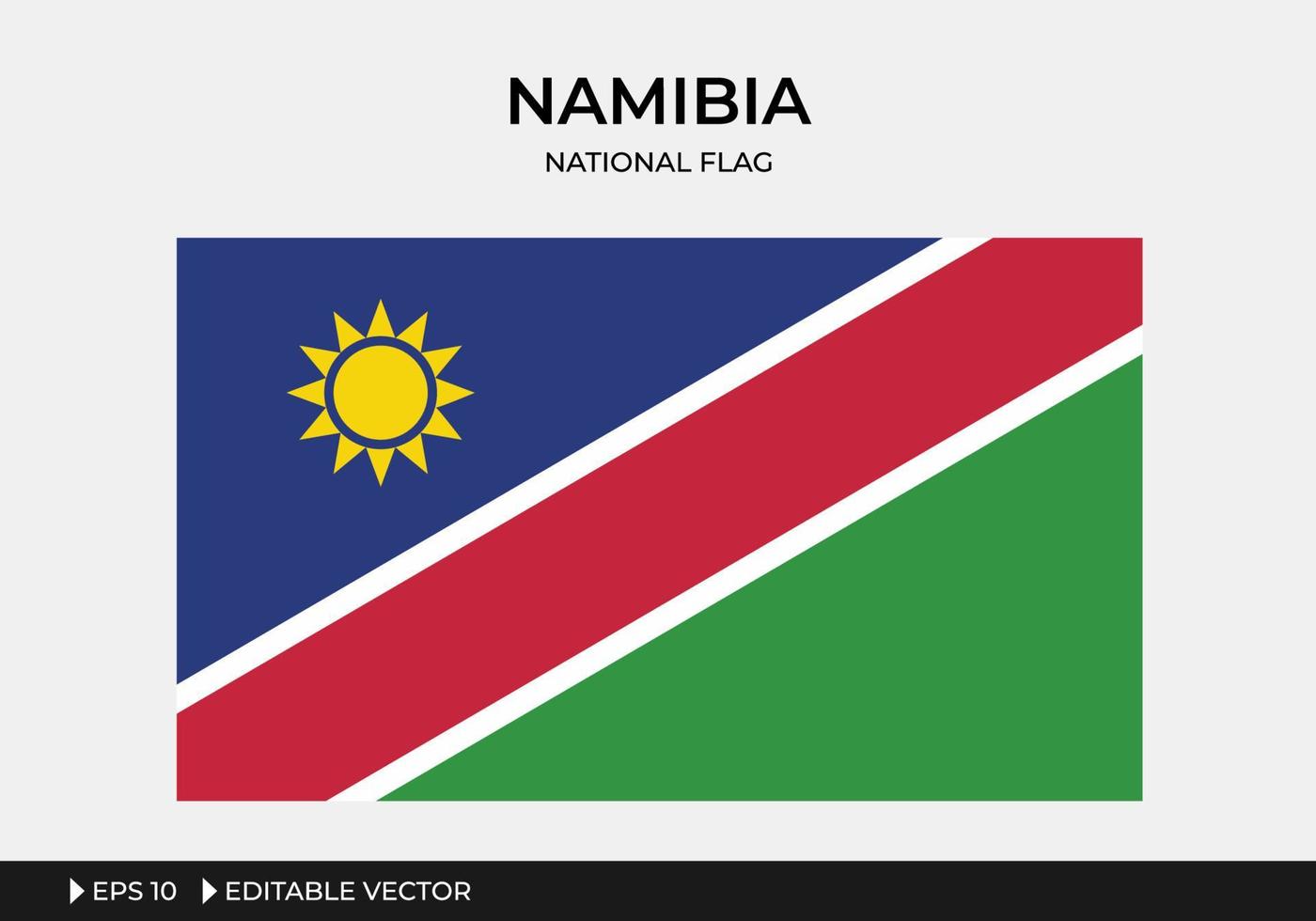 ilustración de la bandera nacional de namibia vector