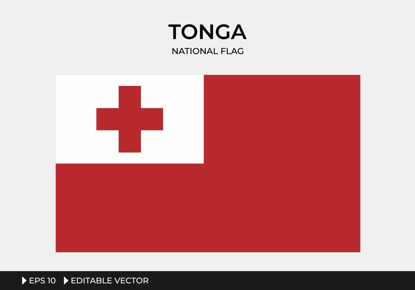 Illustration of Tonga National Flag vector