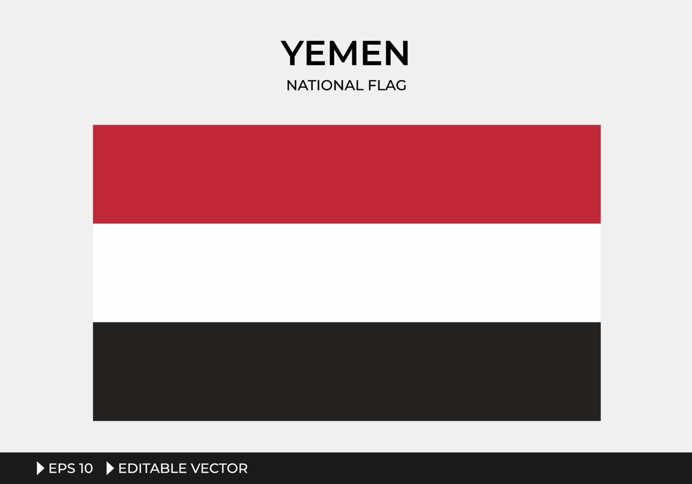 Illustration of Yemen National Flag vector