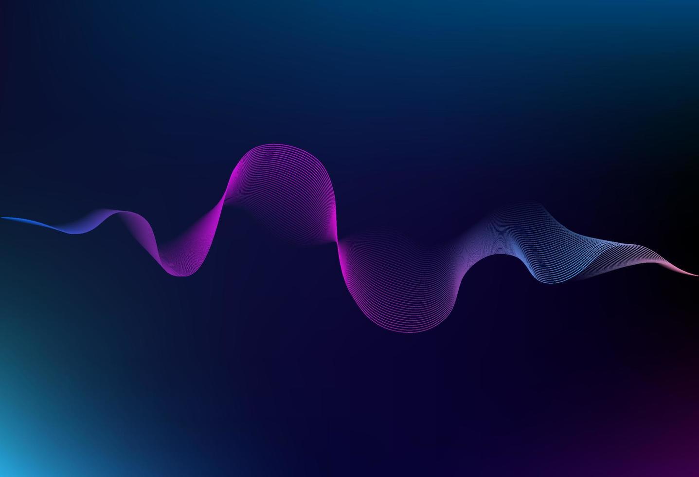 Abstract modern wavy flow line digital technology, smooth particle wave. High Tech Background vector