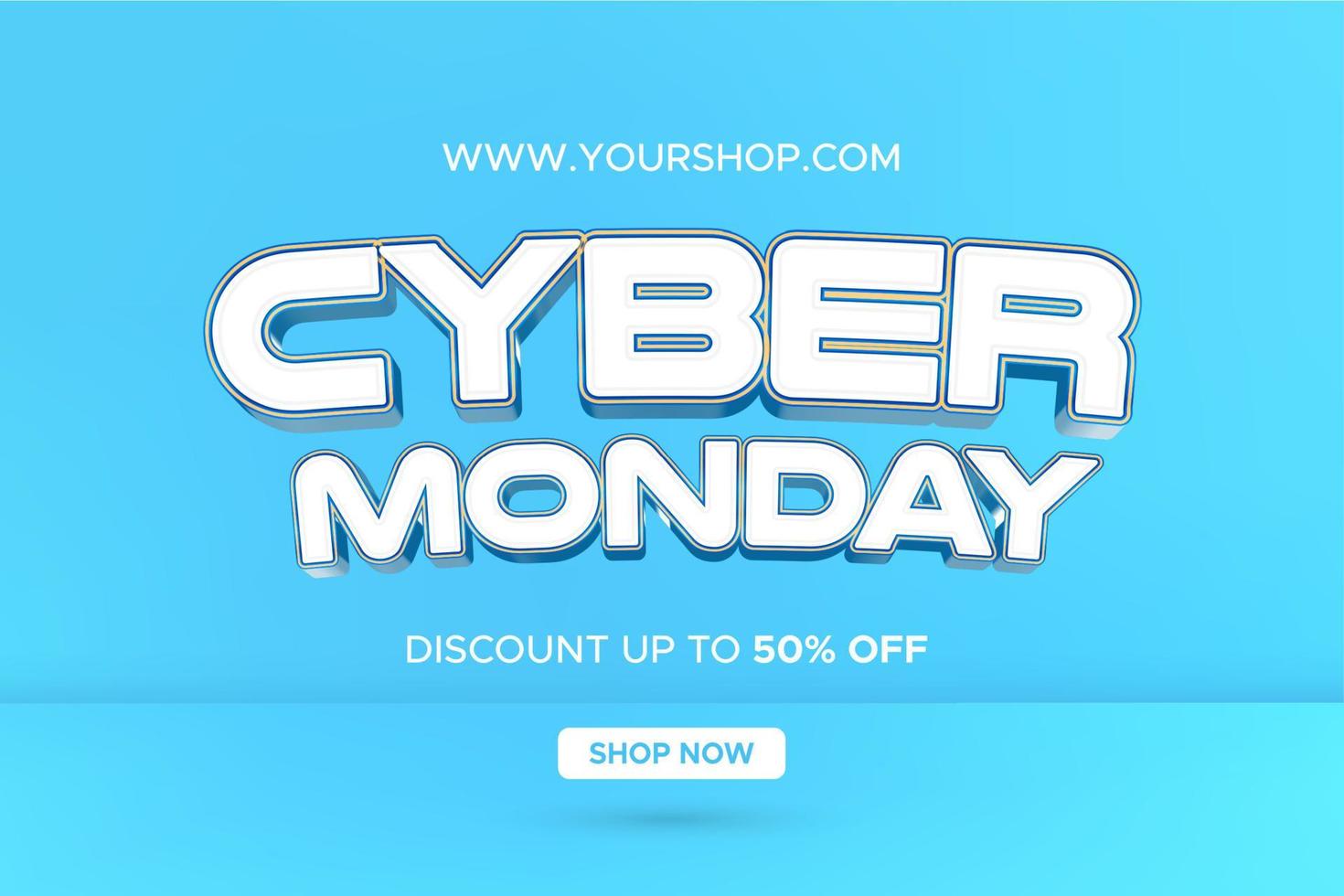 Cyber monday sale banner promotional ads vector