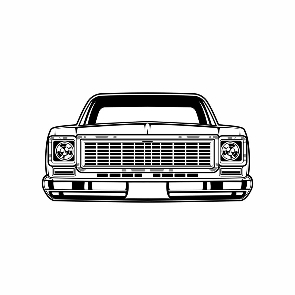 car classic front view vector