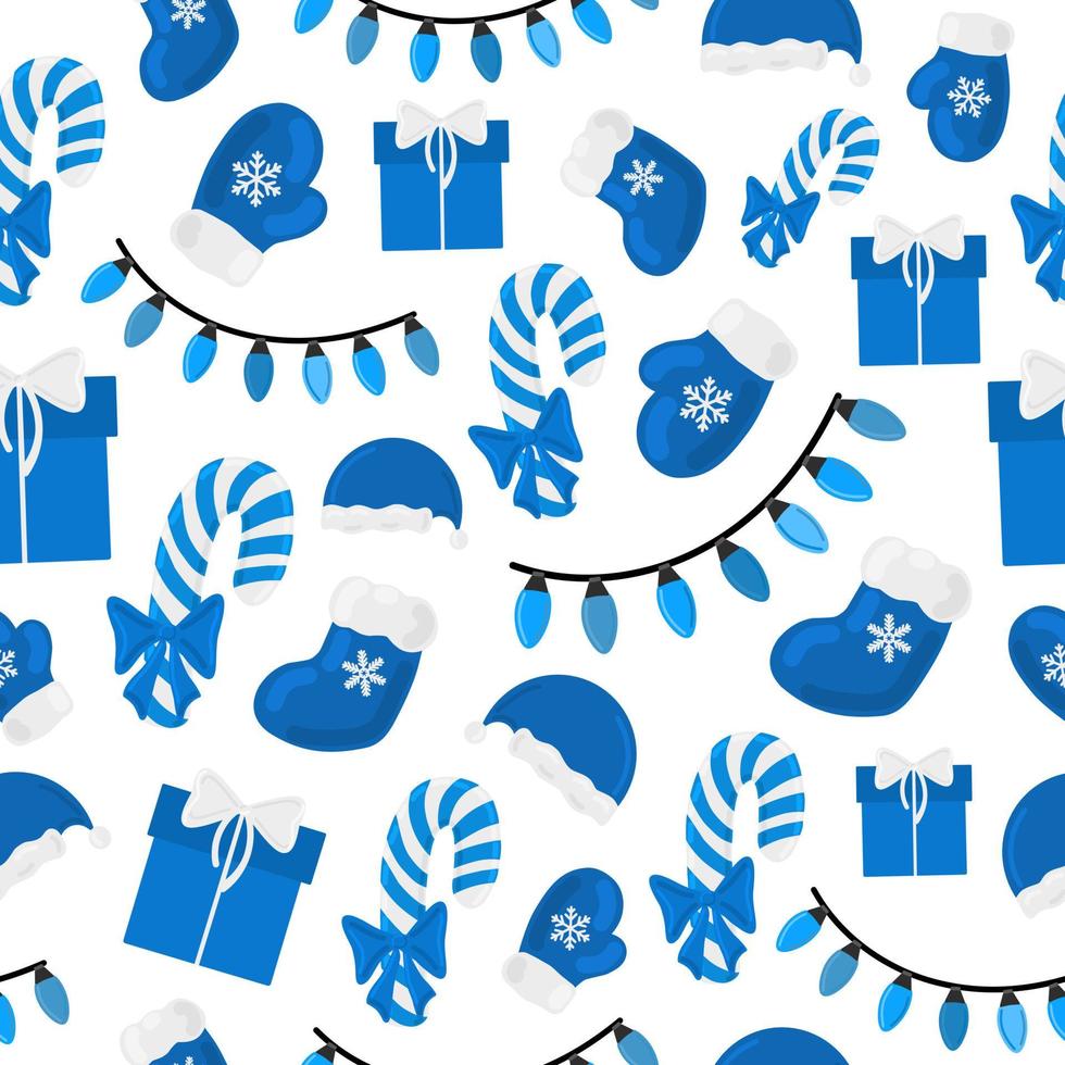 Snowflake Seamless Pattern. Christmas Wrapping Paper. Holiday Hand