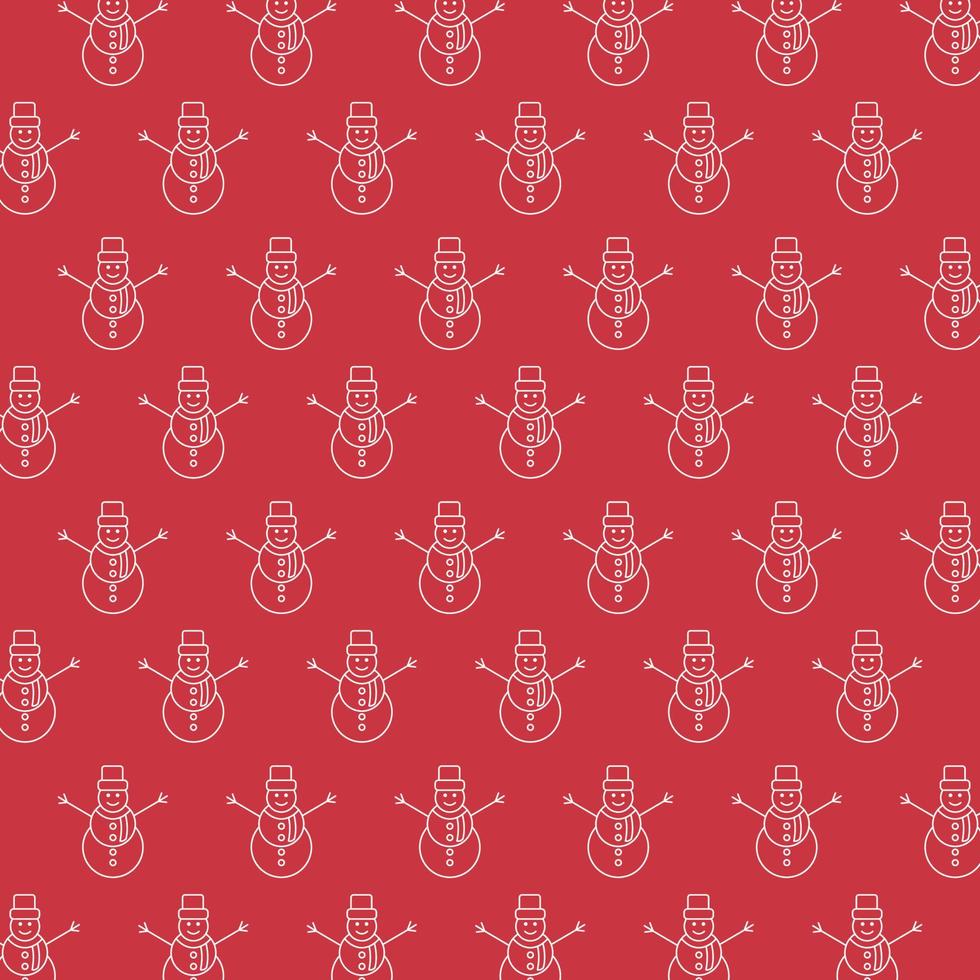 Vector background of a snowman in red color 2