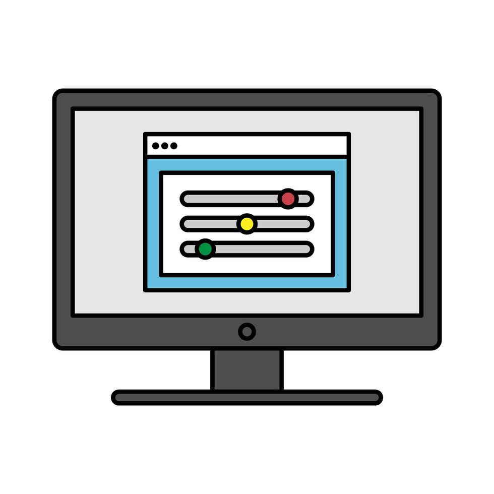 vector de ilustración de monitor de computadora para internet