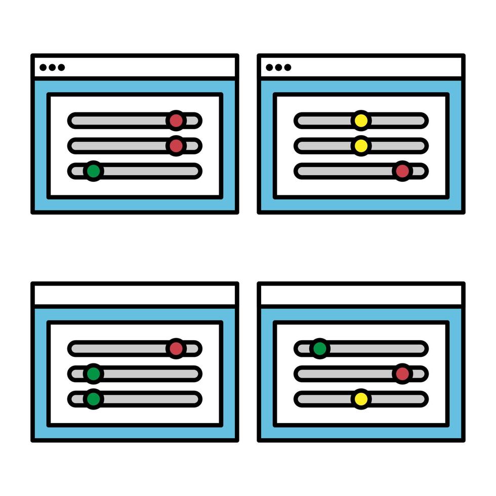 Set of collection of vector web interface symbol icon 2