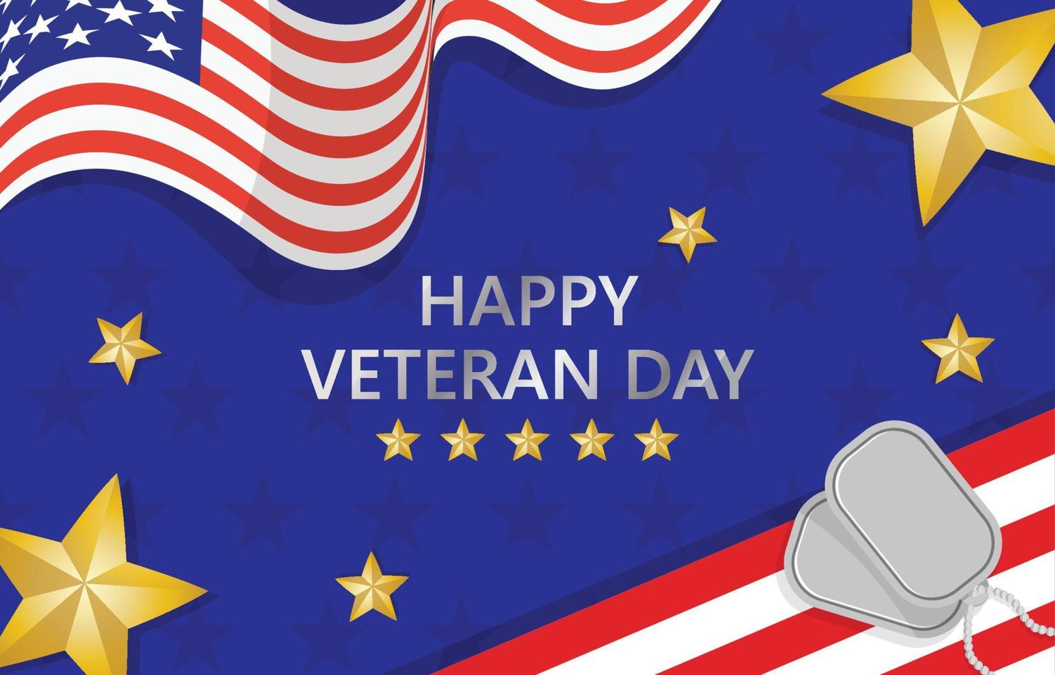 Happy Veteran Day Element Background vector