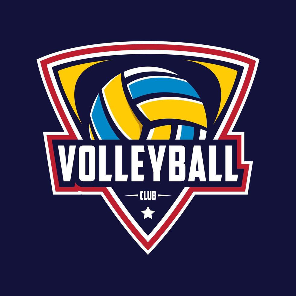 Volleyball logo template vector