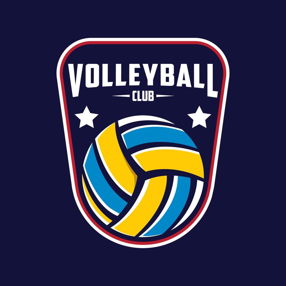 Volleyball logo template vector