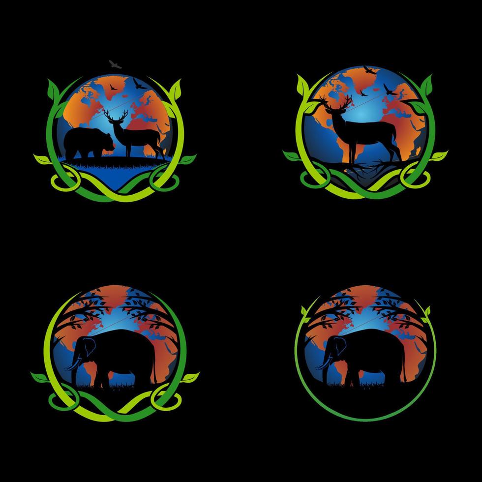 save animal or save earth vector
