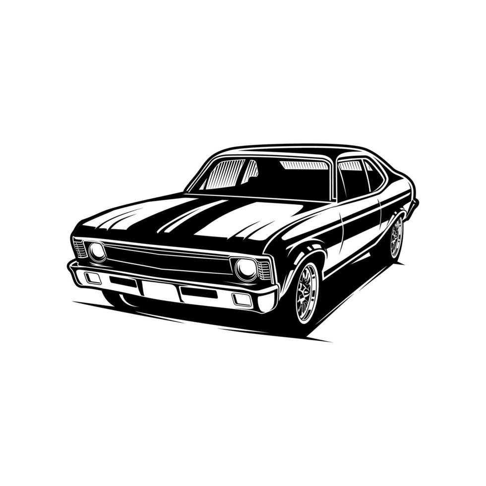 car classic silhouette classic car black and white 3559269 Vector