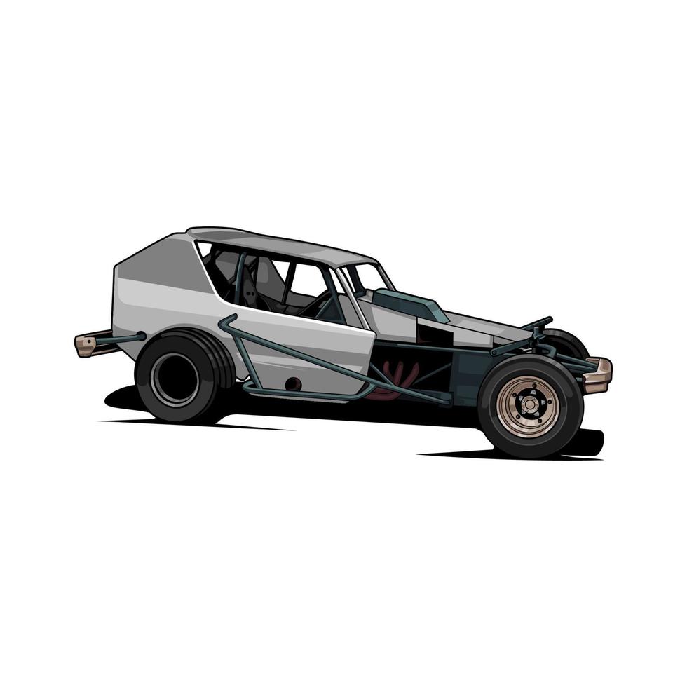 stock car racing side view vector
