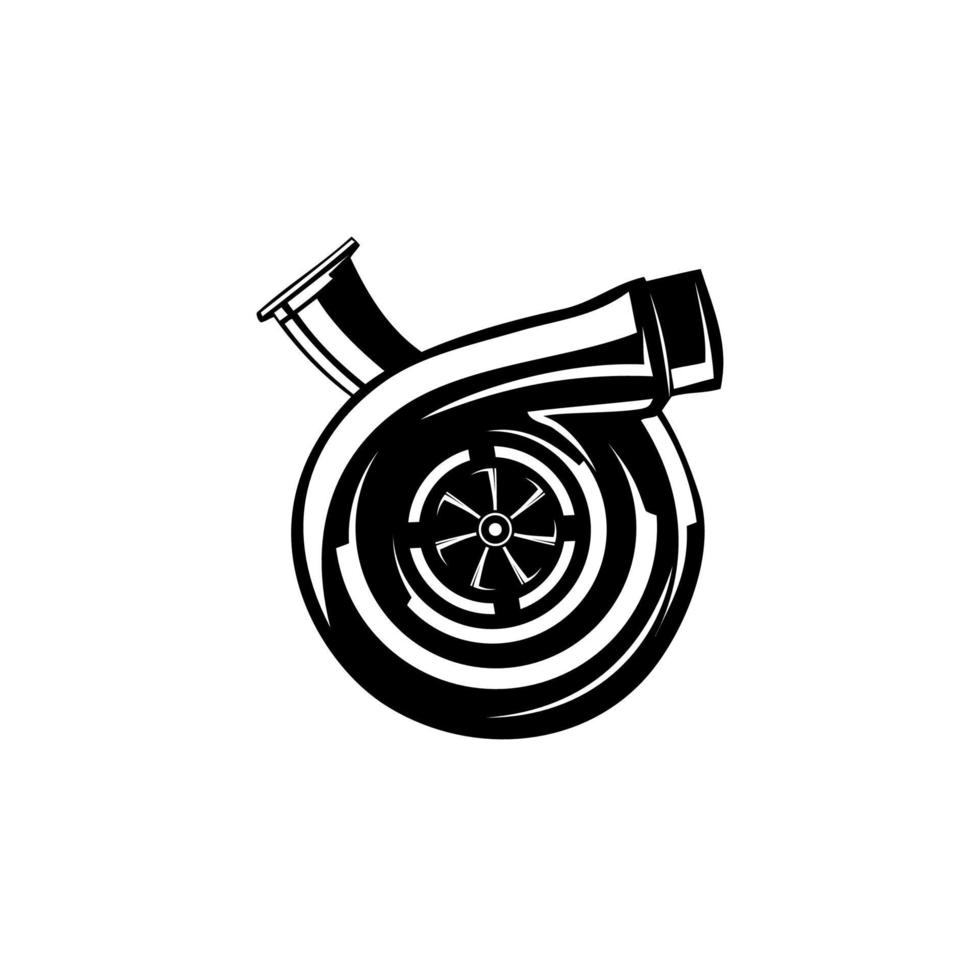 turbo silueta en blanco y negro vector