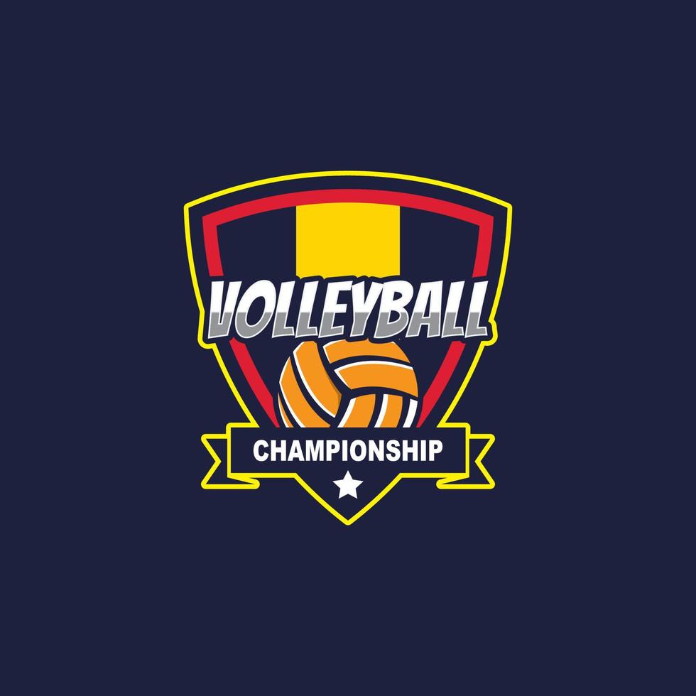 plantilla de logotipo de voleibol vector