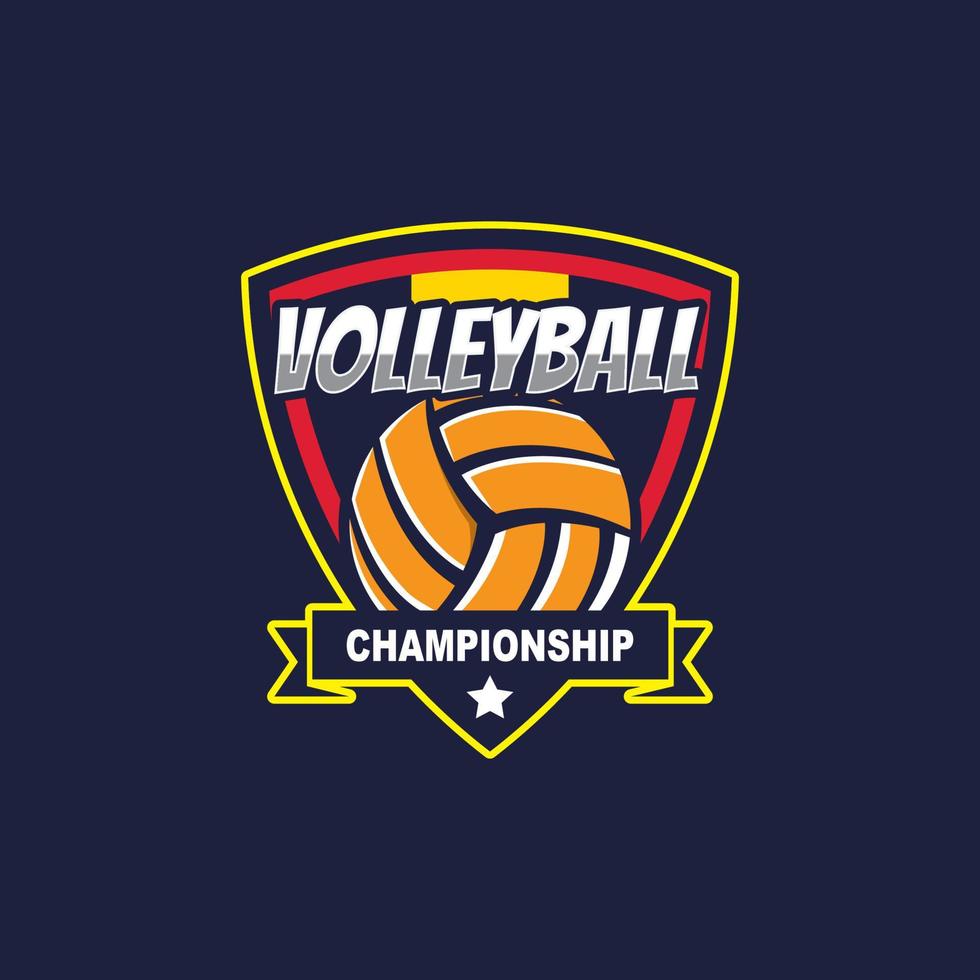 plantilla de logotipo de voleibol vector