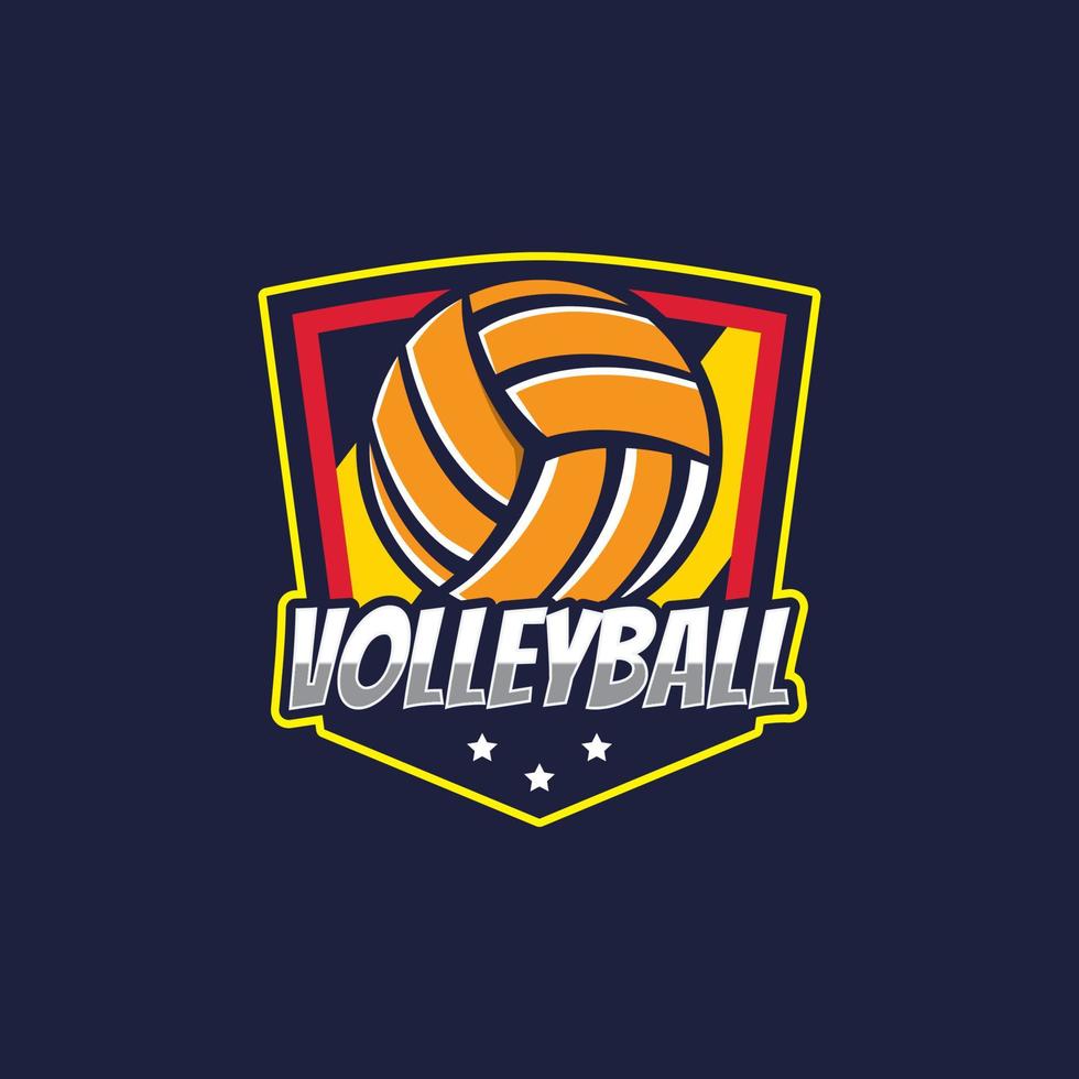 plantilla de logotipo de voleibol vector