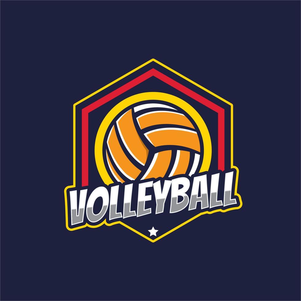 Volleyball logo template vector