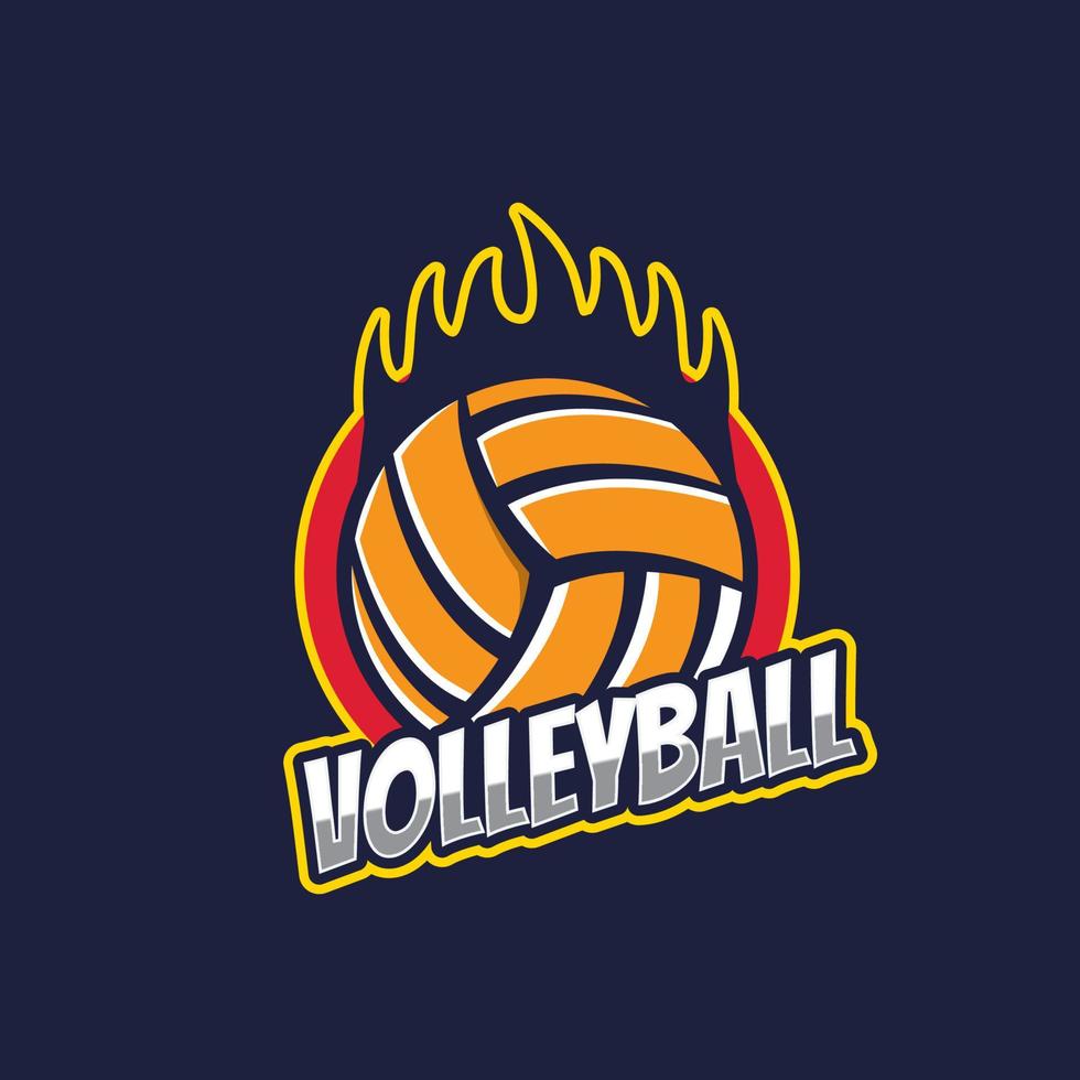 Volleyball logo template vector