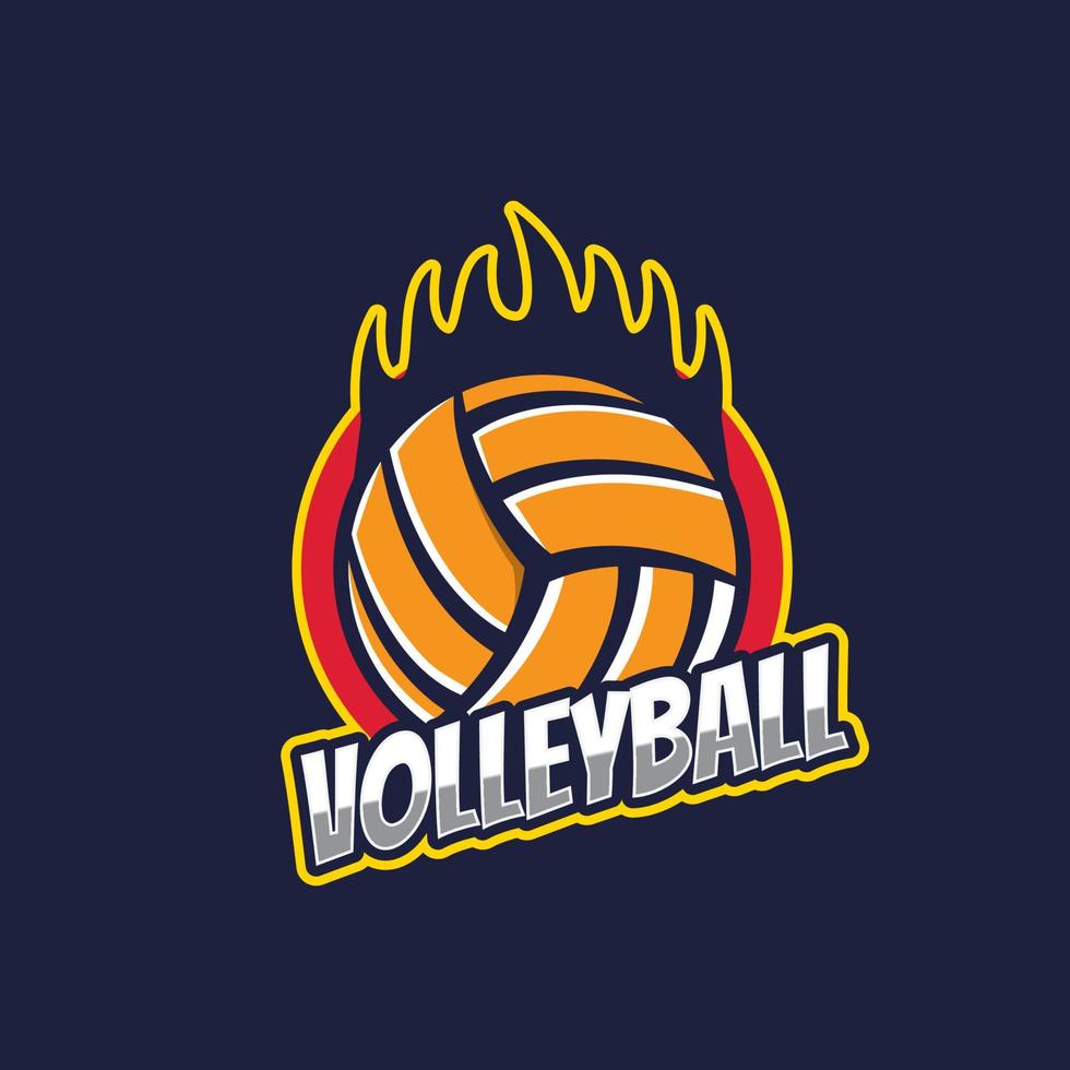 Volleyball logo template vector