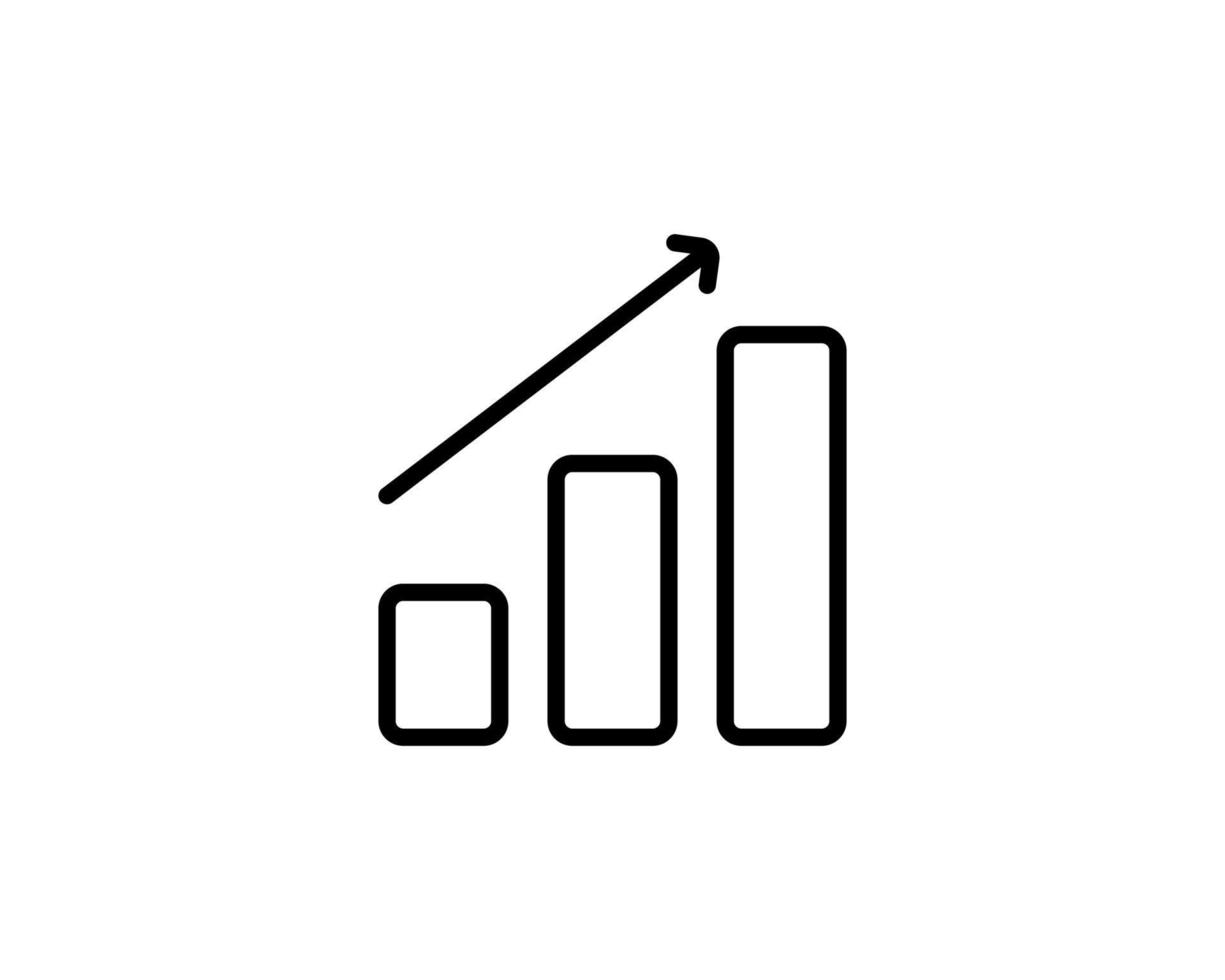 icono de crecimiento de la economía, infografía, crecimiento económico en caída, negocios, finanzas ilustración vectorial vector