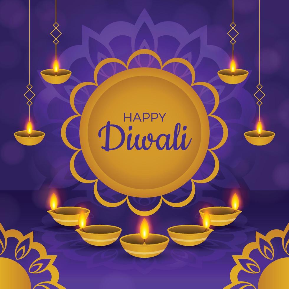 fondo feliz diwali vector