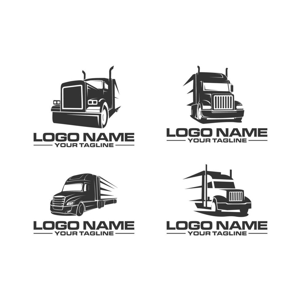 semi Truck  set designs template vector