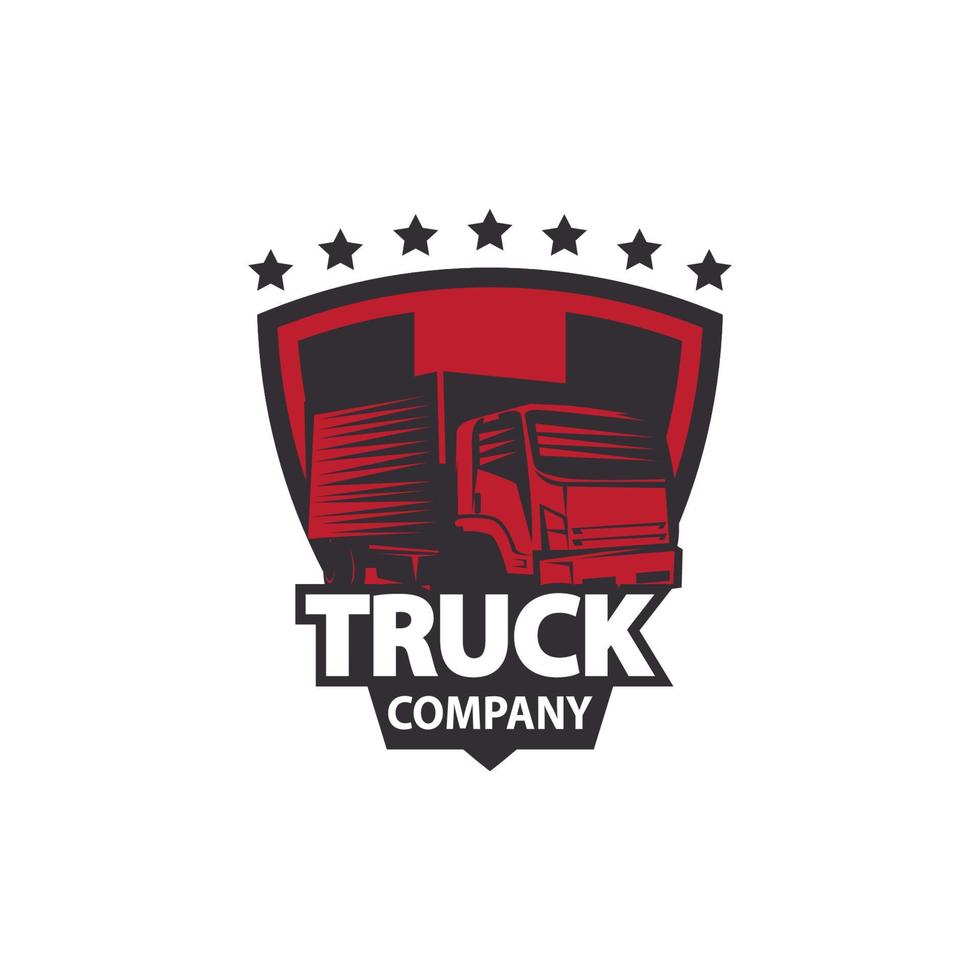 Transport truck logistic logo template vector