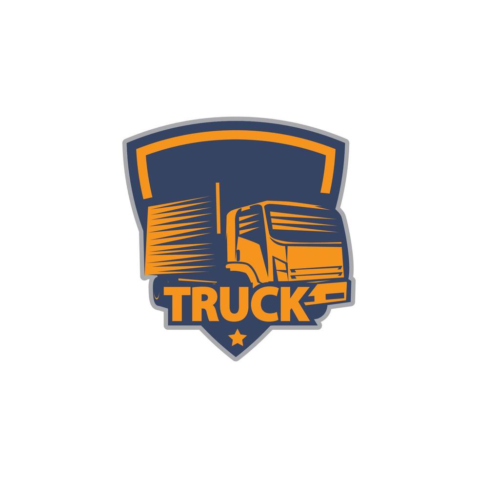 Transport truck logistic logo template vector