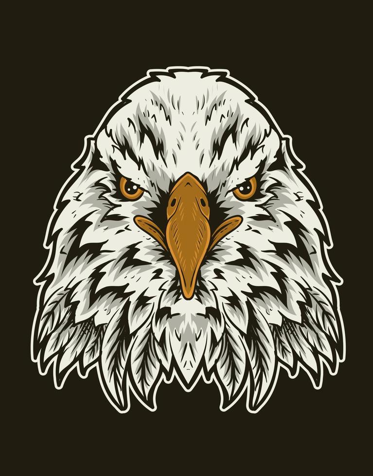 illustration vintage eagle bird head vector