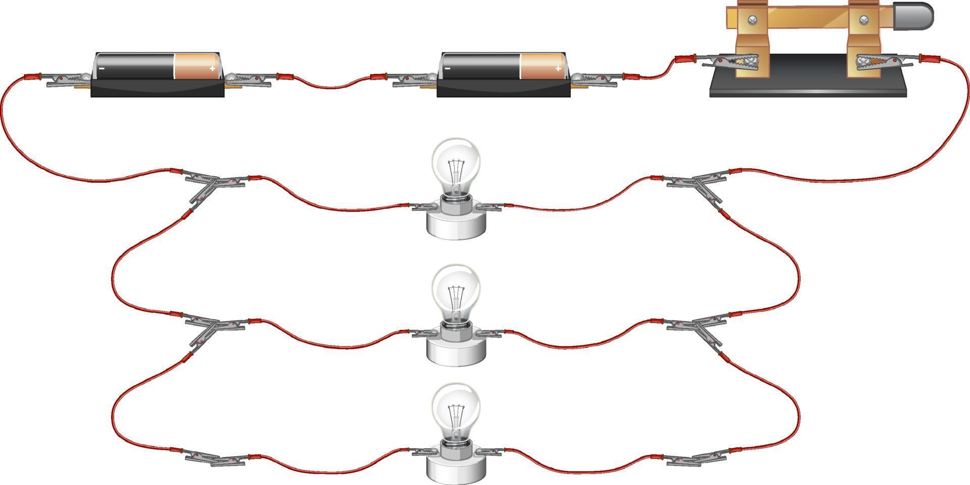 Science experiment of circuits vector