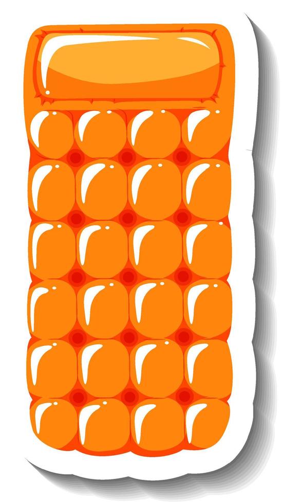 Inflatable mattress for pool on white background vector