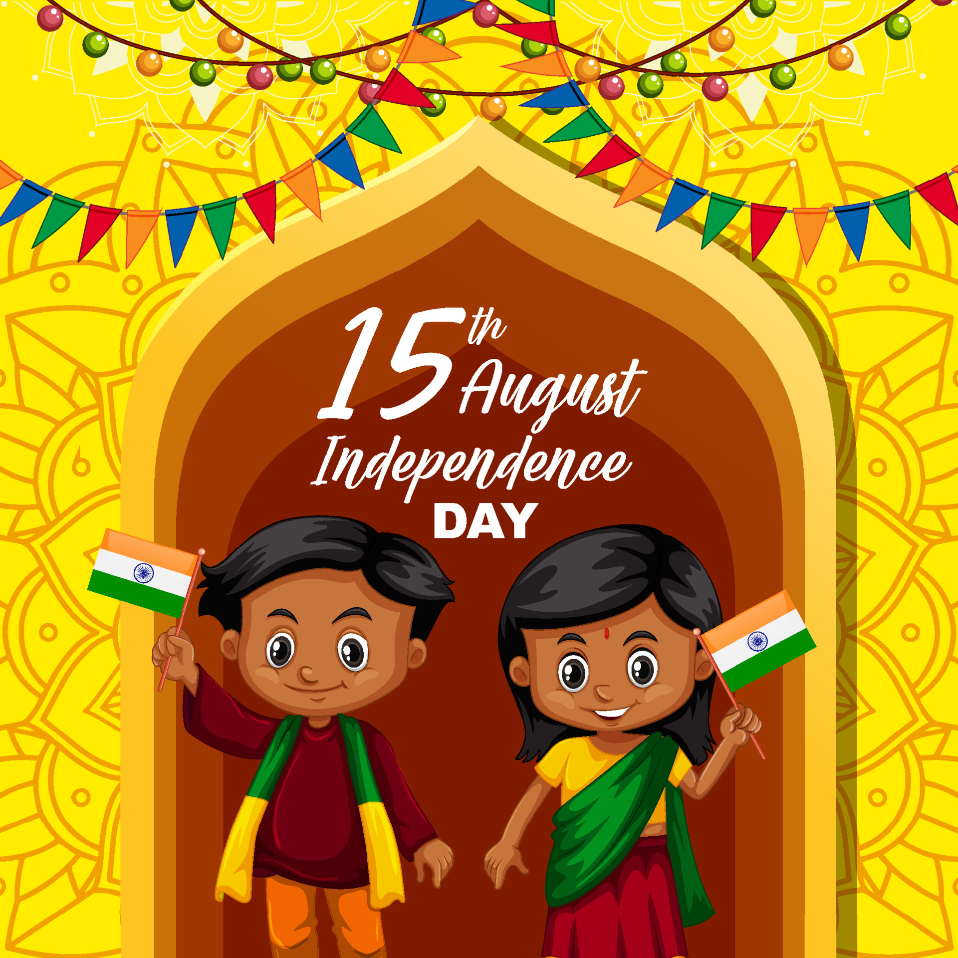 Indian Independence Day Poster with Cartoon Character 3560185 Vector Art at Vecteezy Indian Independence Day Poster with Cartoon Character 3560185 Vector Art at Vecteezy