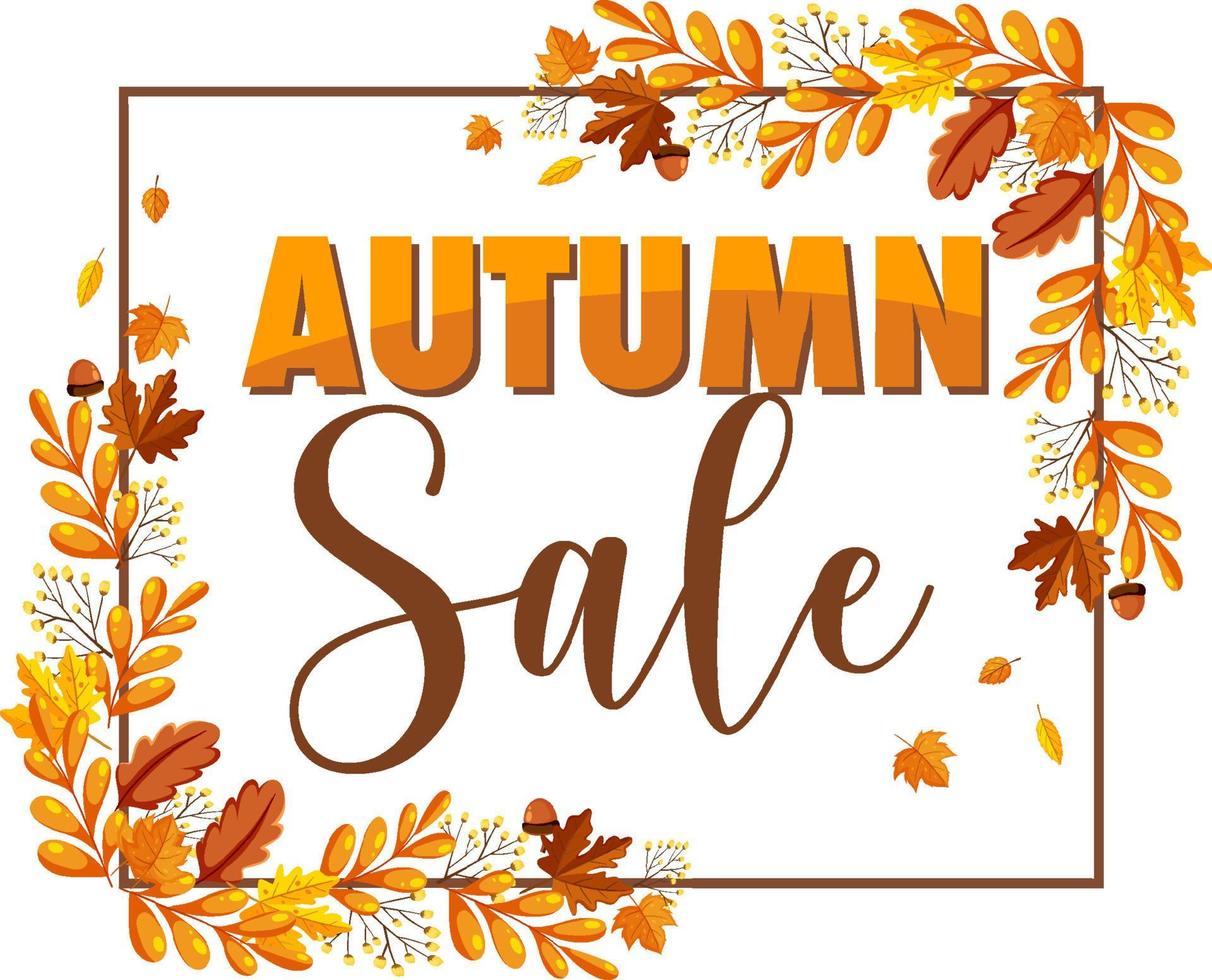 Autumn sale banner template vector