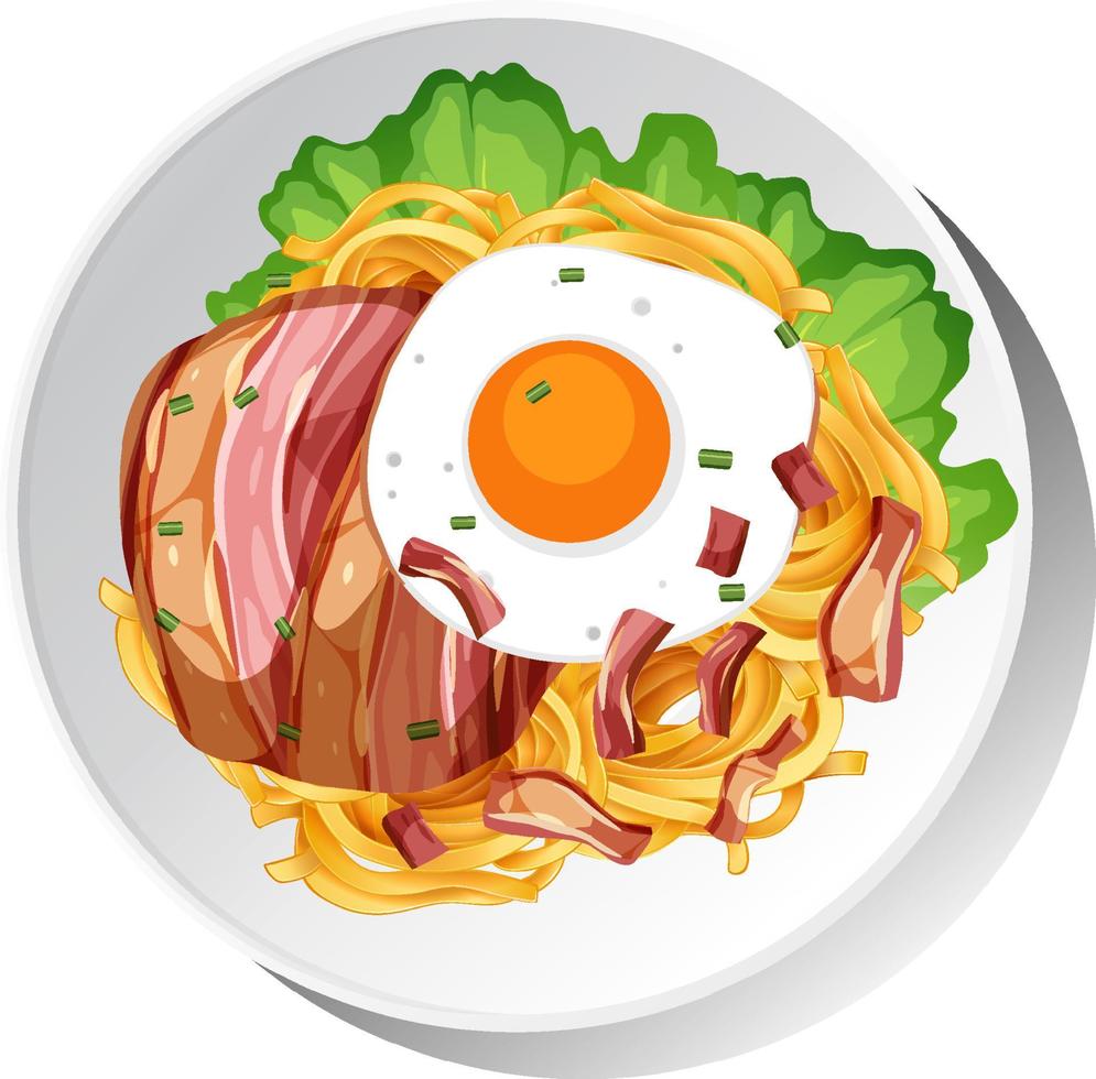 Healthy breakfast dish isolated vector