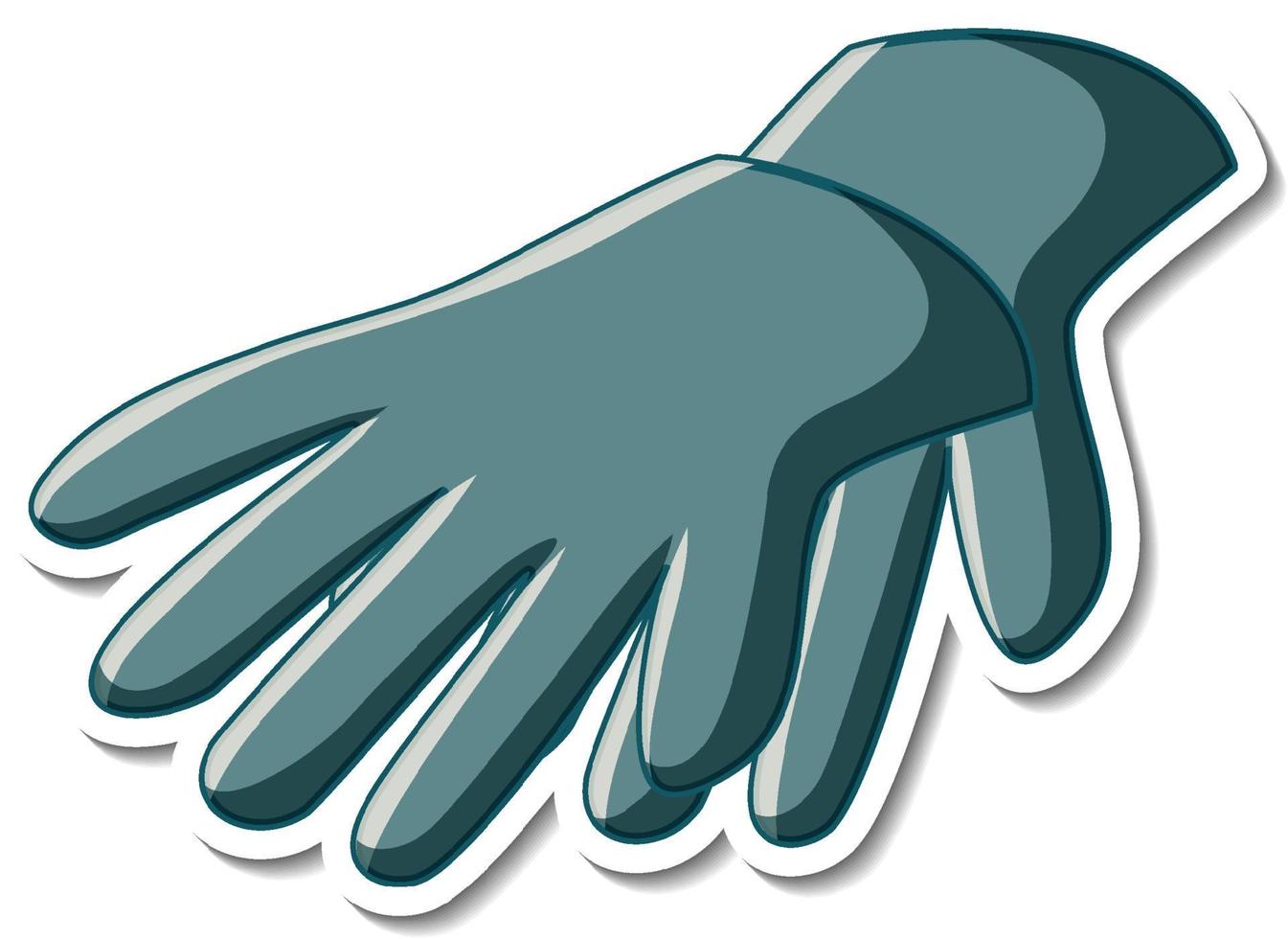 Gloves sticker on white background vector