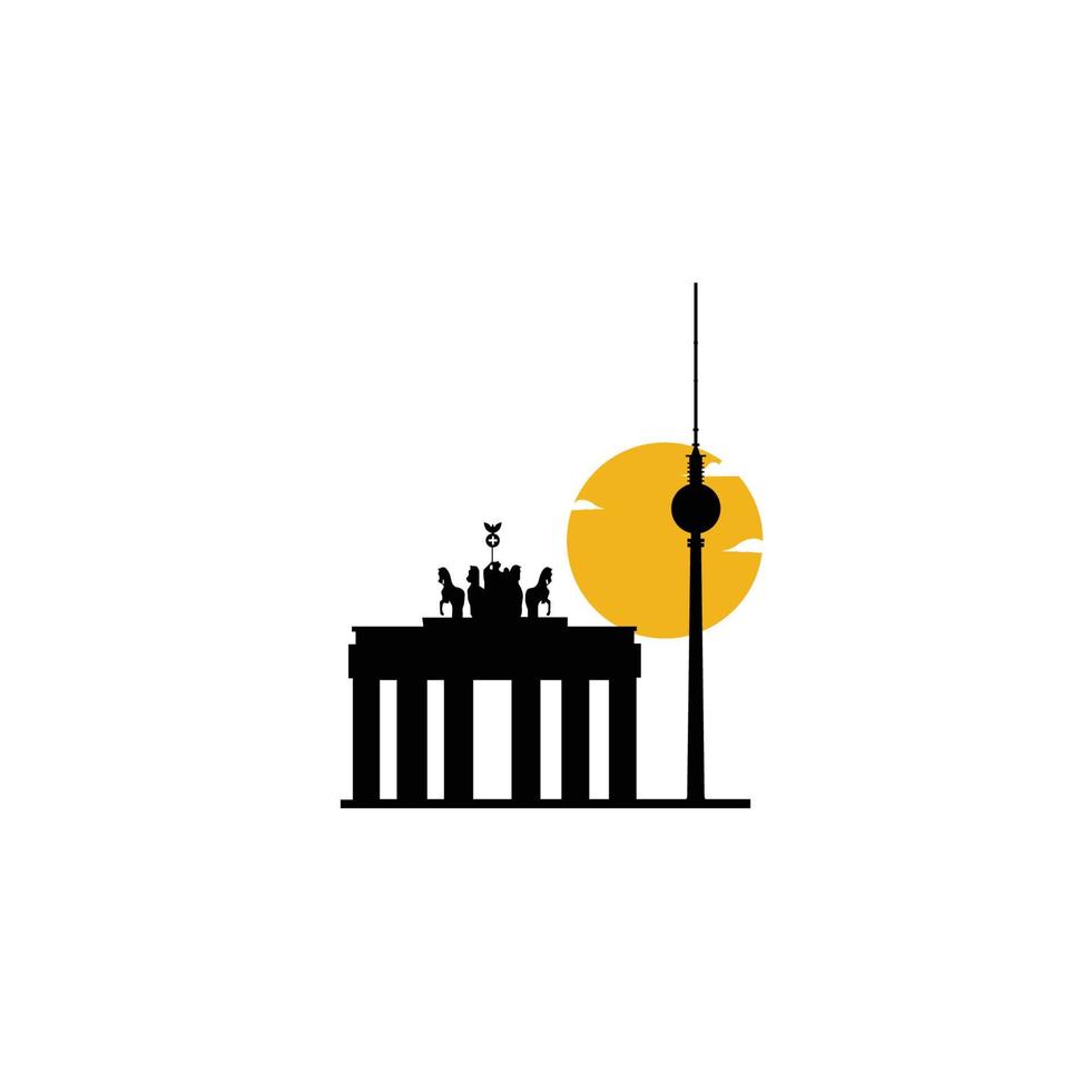 Berlin gate illustration vector