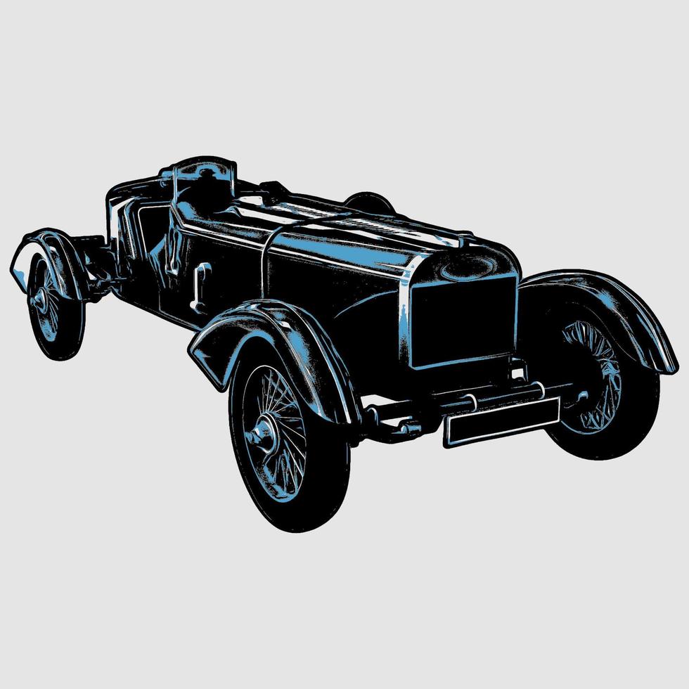 illustration of an old car vector