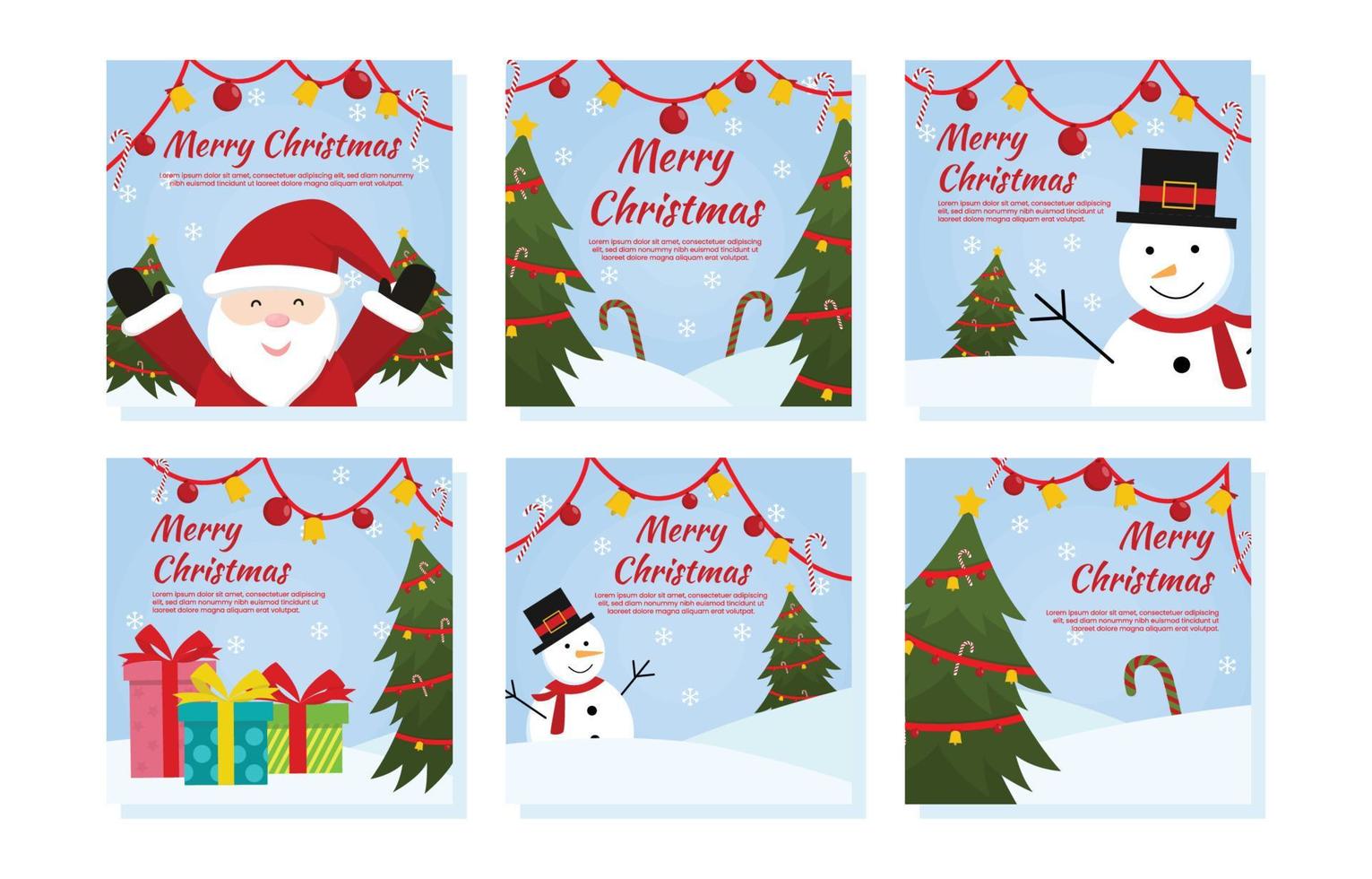 Christmas Festivity Social Media Post vector