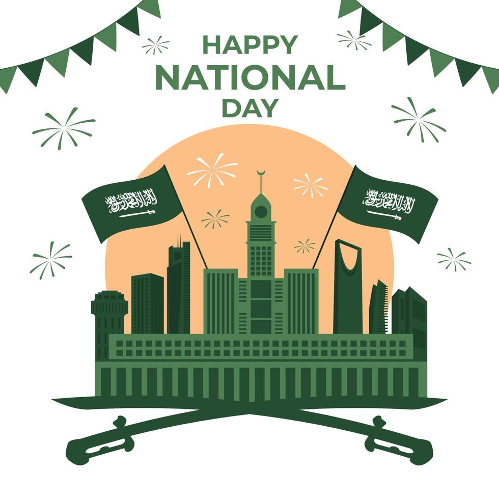 Saudi Arabia National Day Background vector