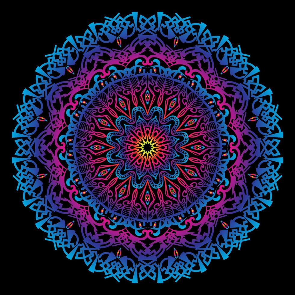 patrón circular en forma de mandala vector