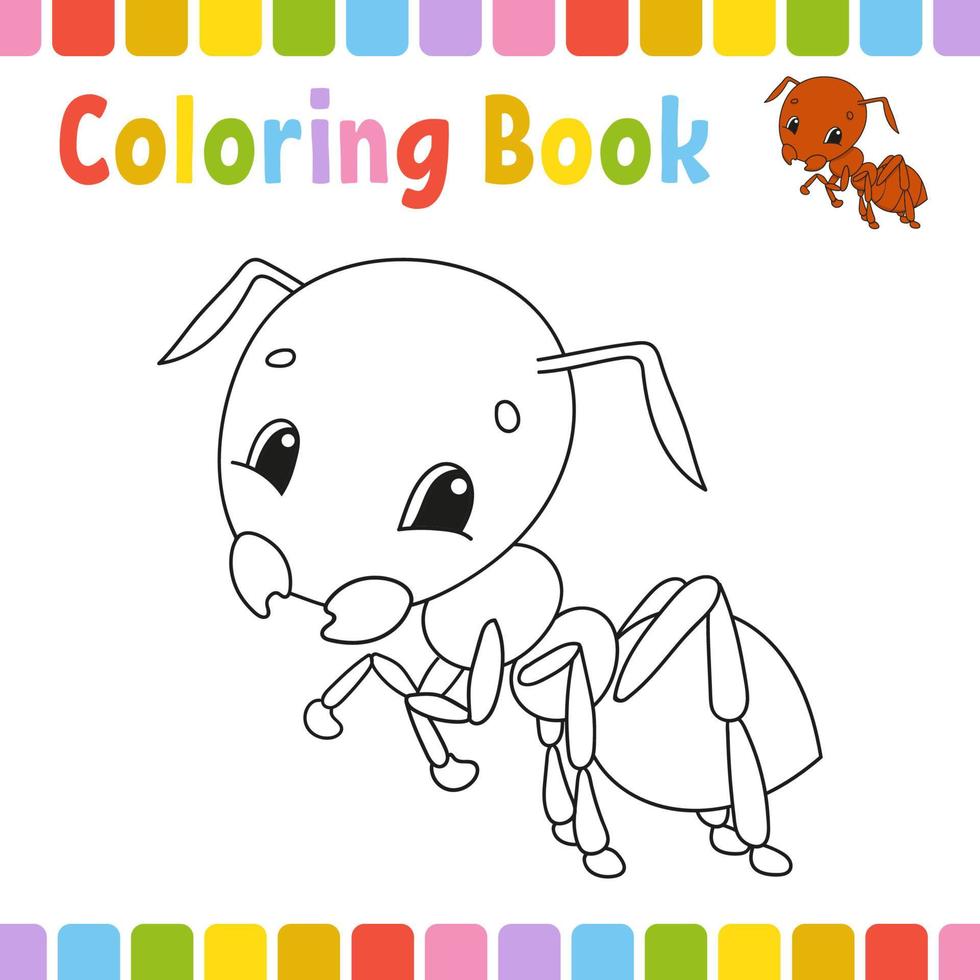 páginas de libros para colorear para niños. ilustración vectorial de dibujos animados lindo. vector