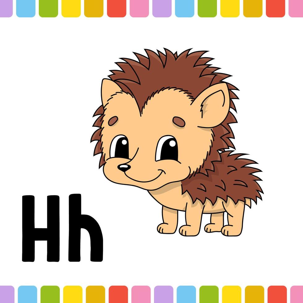 alfabeto animal. zoo abc. dibujos animados de animales lindos aislados sobre fondo blanco. para la educación de los niños. aprender letras. ilustración vectorial. vector