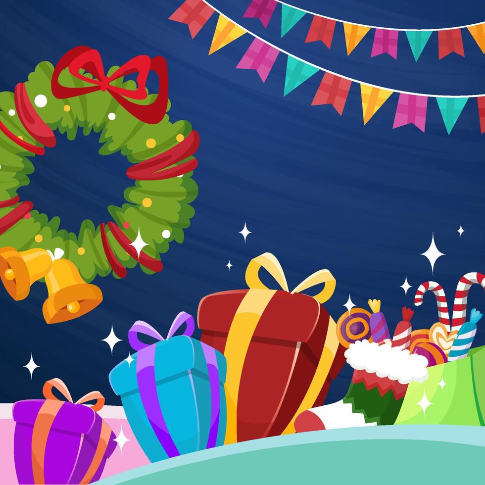 fondo de regalo de navidad vector