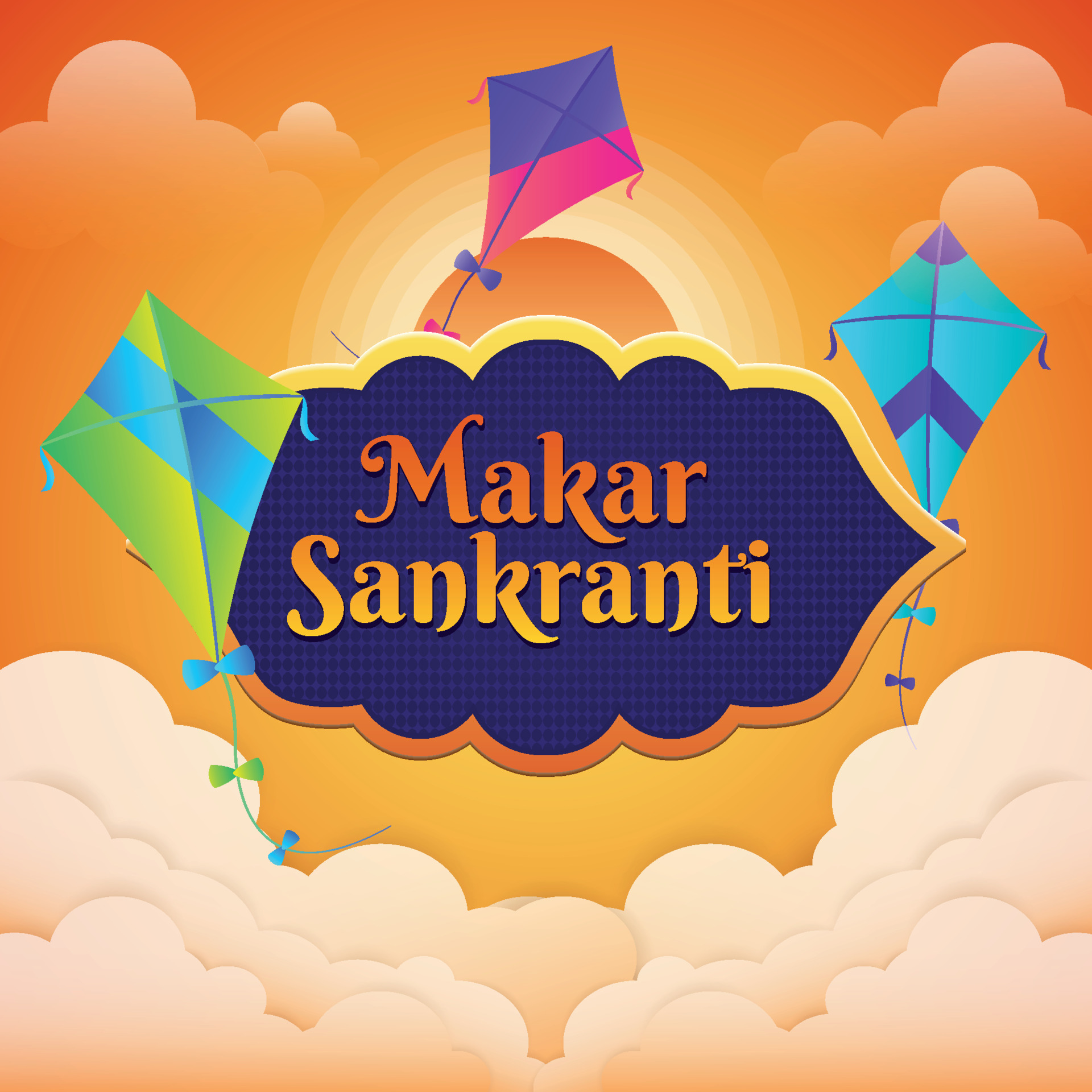 Makar Sankranti Background 3561421 Vector Art at Vecteezy