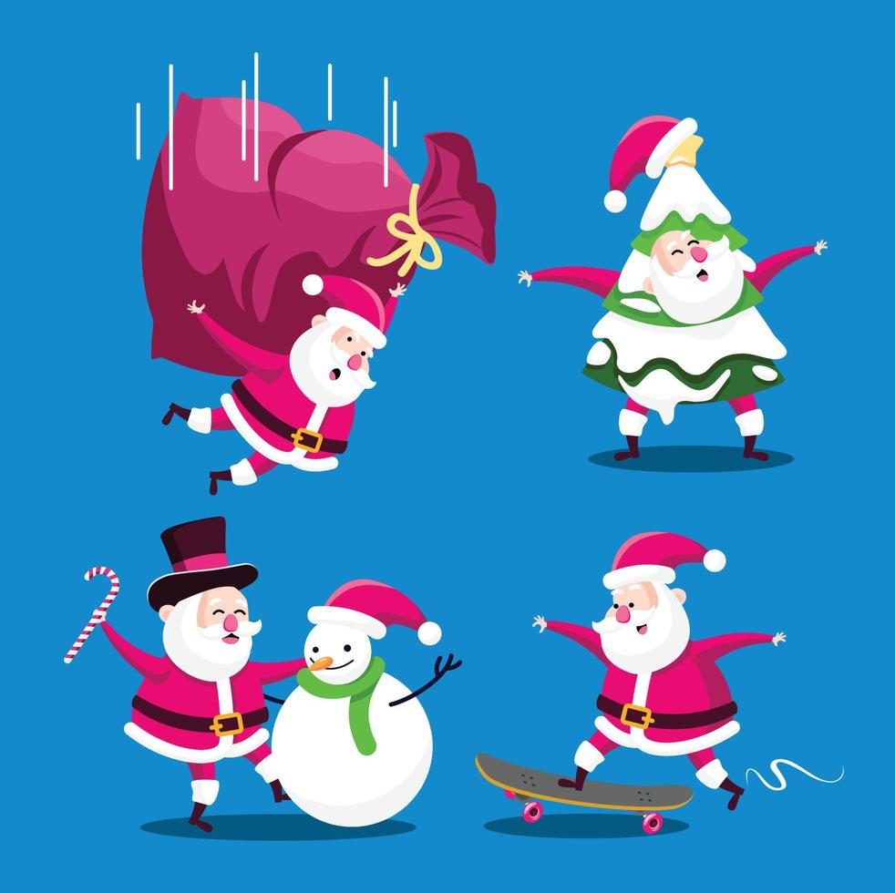 Santa Claus Character Set vector