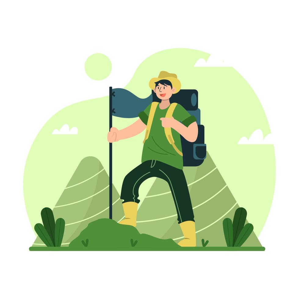 Traveling Character Focused 3561732 Vector Art at Vecteezy