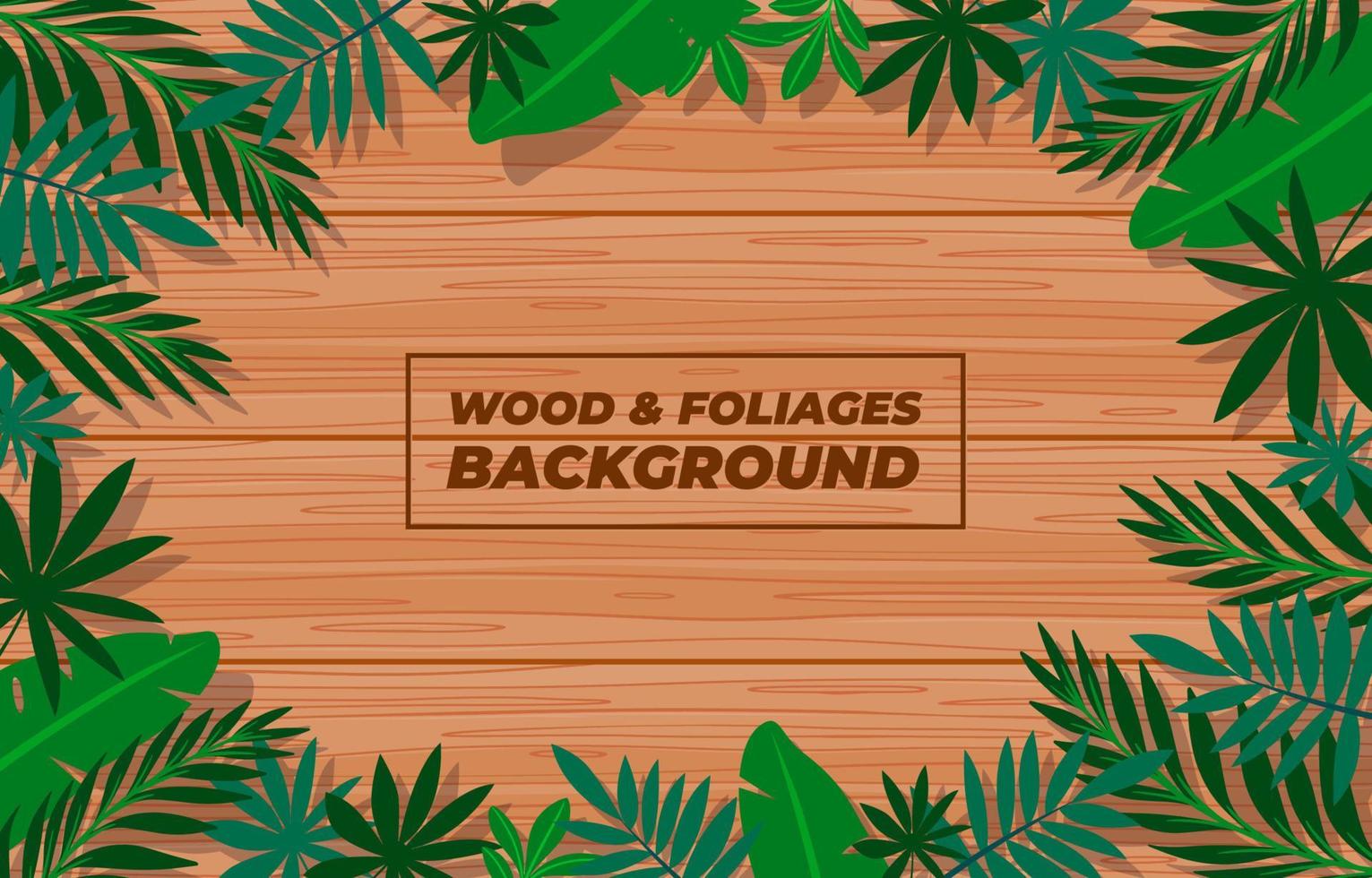 Brown Wood Background Template vector