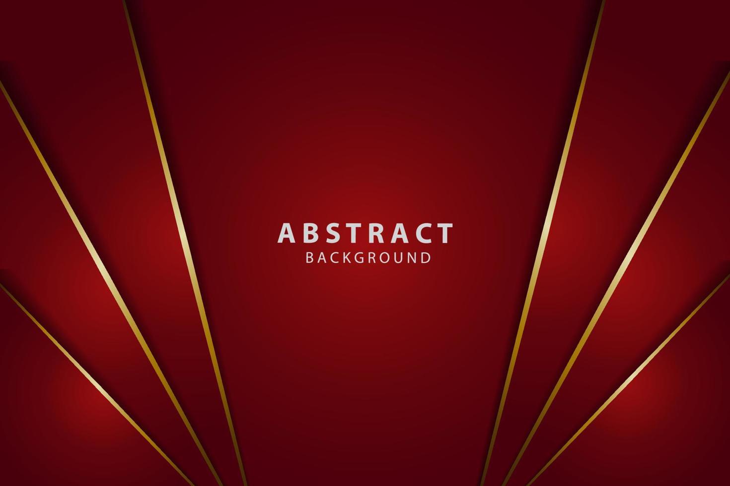 luxury red background with golden line with papercut style vector