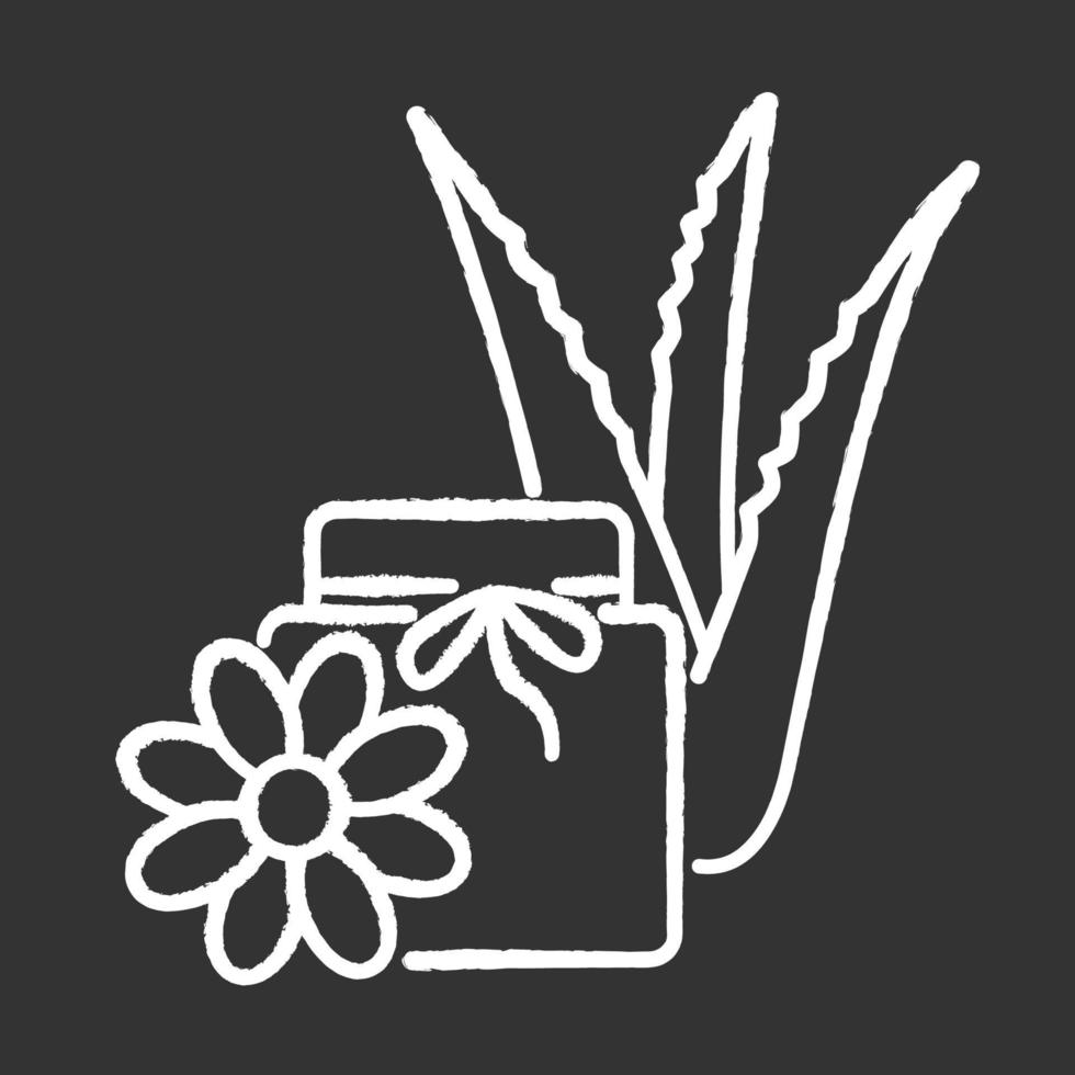 Vegan wax chalk white icon on black background vector