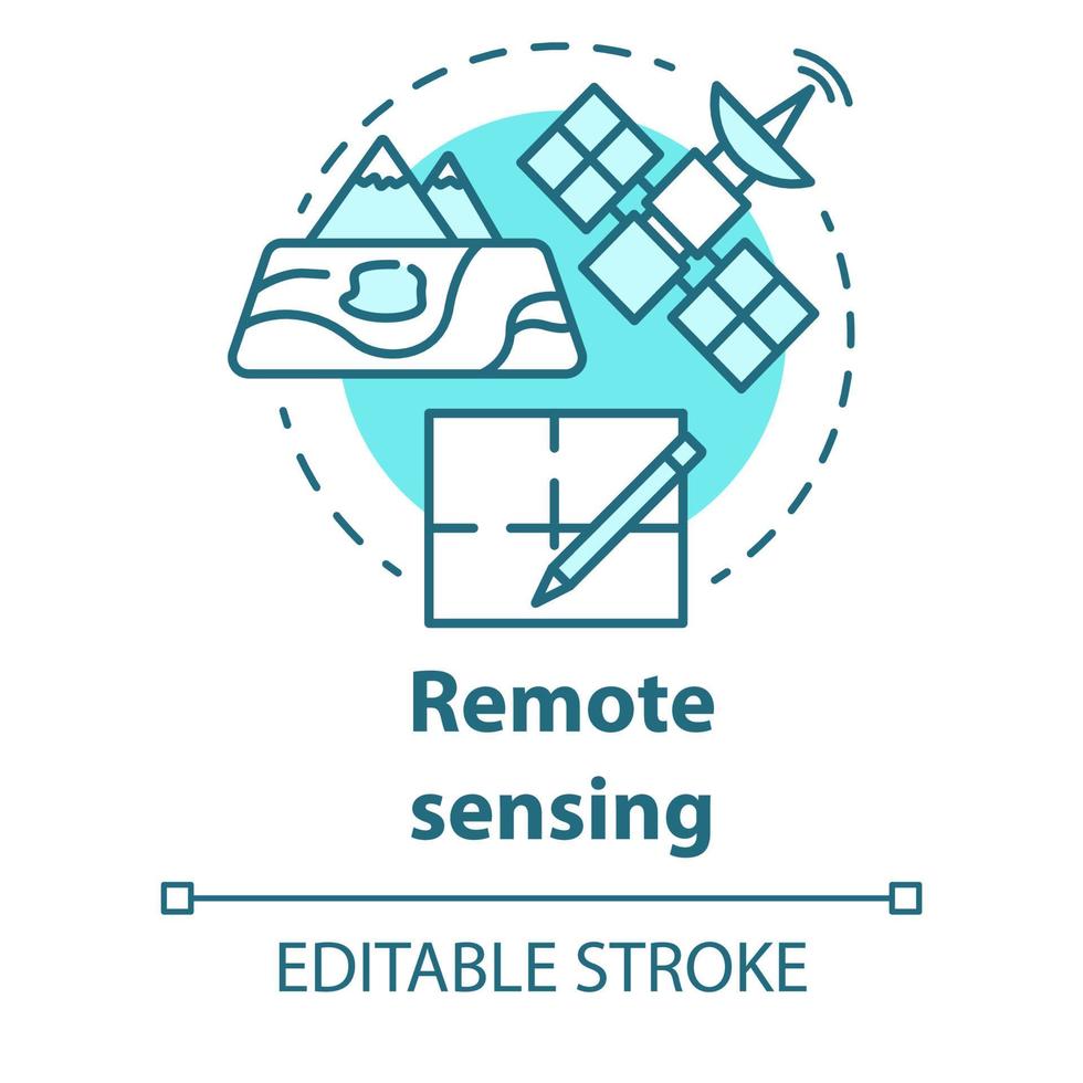 Remote sensing concept icon vector
